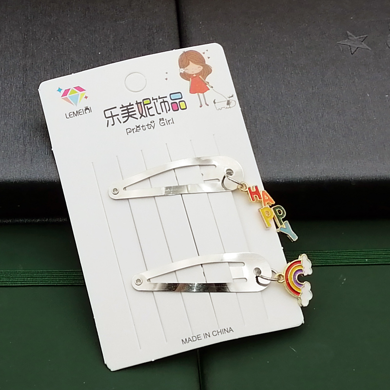 N3333 glossy two pendants, BB clips, duck clips, hair clips, hair accessories, Japanese and Korean accessories, 2-yuan store wholesale supply Item Picture