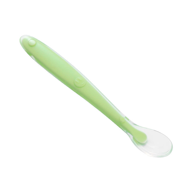Fabricante straight supply baby silicón cuchara de sopa de cabeza suave cuchara de entrenamiento de bebé cuchara de niños cuchara de silicona de dibujos animados Item Picture