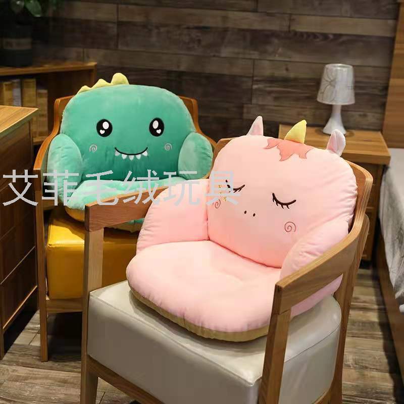 Cartoon cute plush cushion sofa, office cushion backrest chair, plush toy details Picture