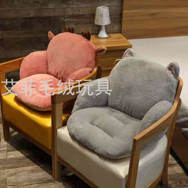 Cartoon cute plush cushion sofa, office cushion backrest chair, plush toy Specification image
