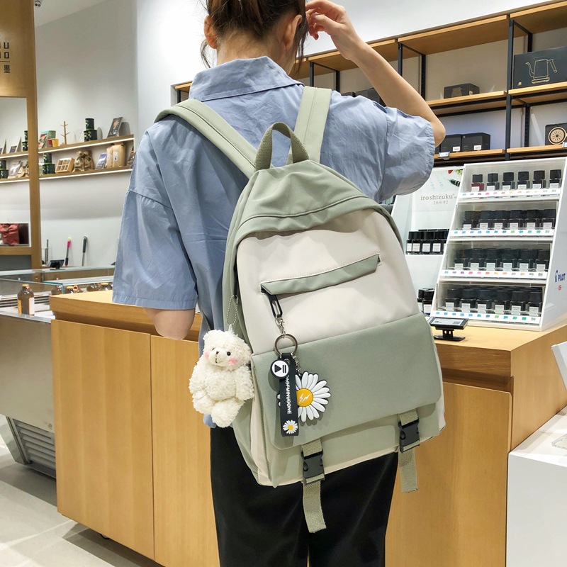 Cross-border women's backpacks for both men and women, 2020 new Korean style fashionable backpacks for high school and college students, trendy brand backpacks