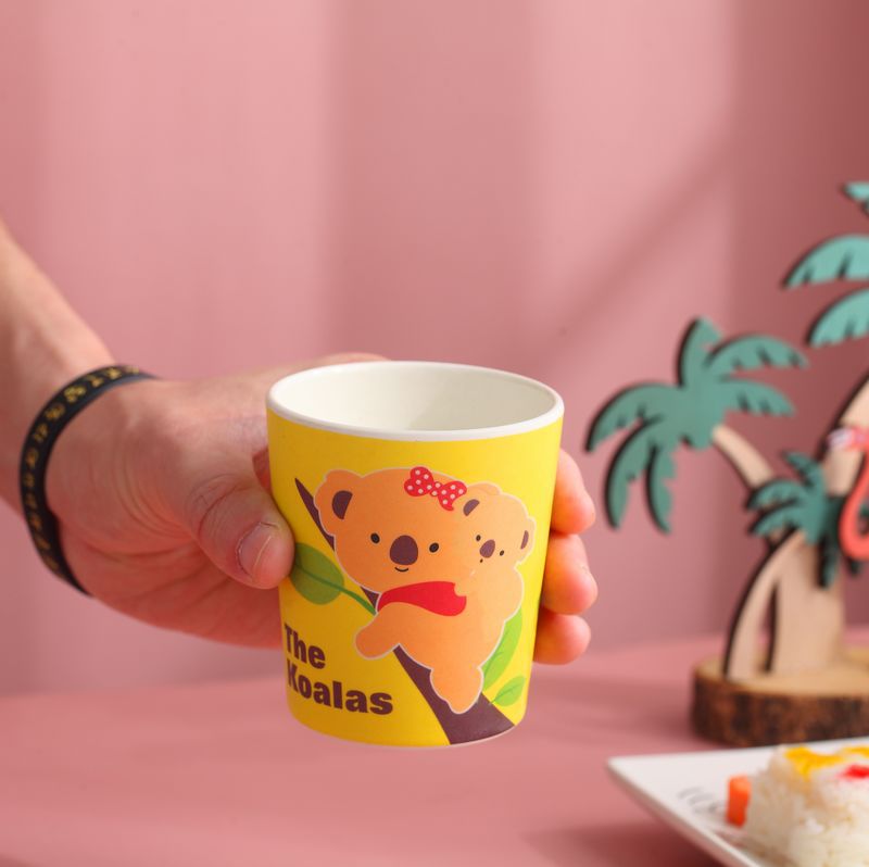 Zhimeiduo Bamboo Fiber children's drinking cups, beverage cups, baby drinking cups, mouthwash cups, mother and baby store supplies Item Picture