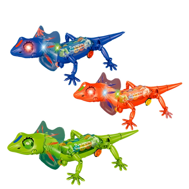 The new best-selling children's pet toy, the electric universal leash lizard, and the electric audio-visual children's toy are selling well at the street stall Application Scenario