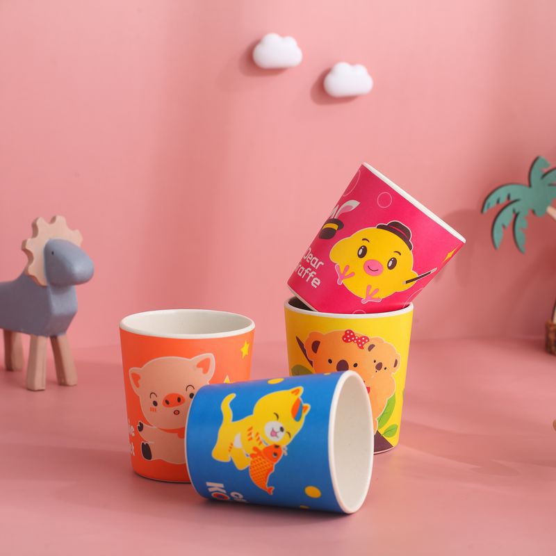 Zhimeiduo Bamboo Fiber children's drinking cups, beverage cups, baby drinking cups, mouthwash cups, mother and baby store supplies details Picture