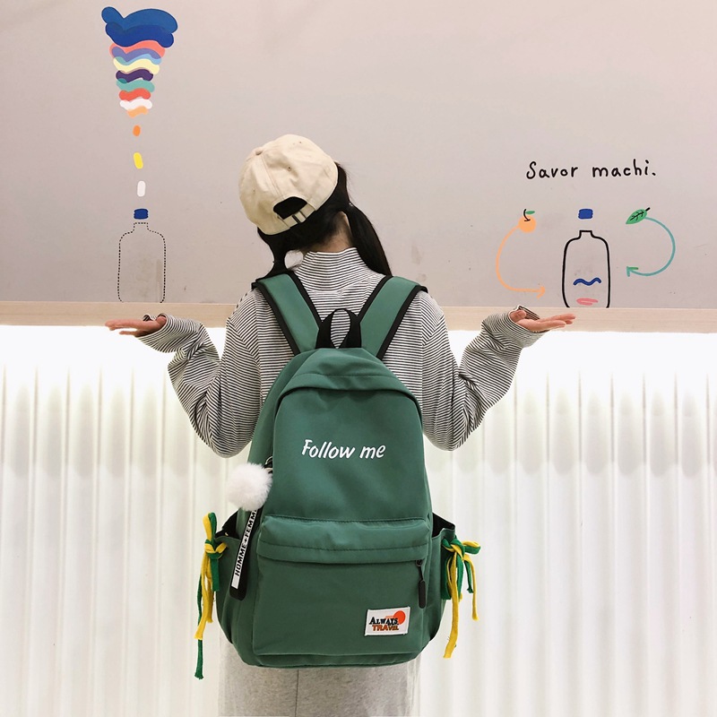 2020 Summer New middle school schoolbag, men's and women's travel backpack, new fashionable women's bag, casual double-shoulder nylon bag Application Scenario