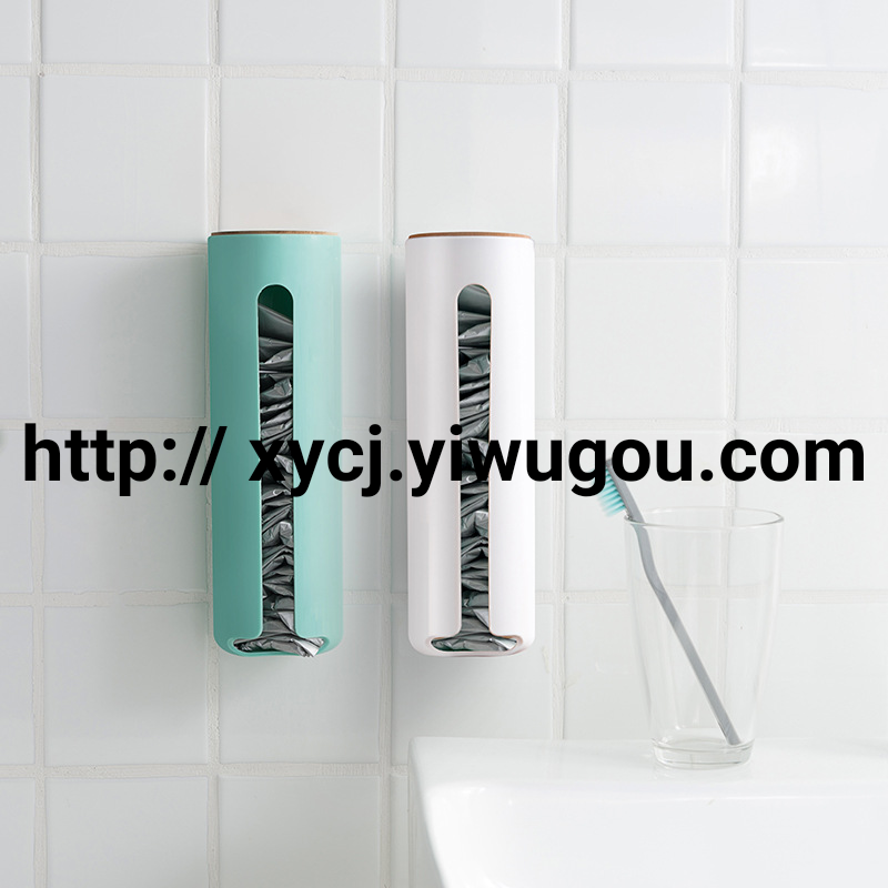 Invisible suction cup garbage bag storage box, household kitchen and bathroom plastic bag, Nordic-style shoe cover storage box Item Picture