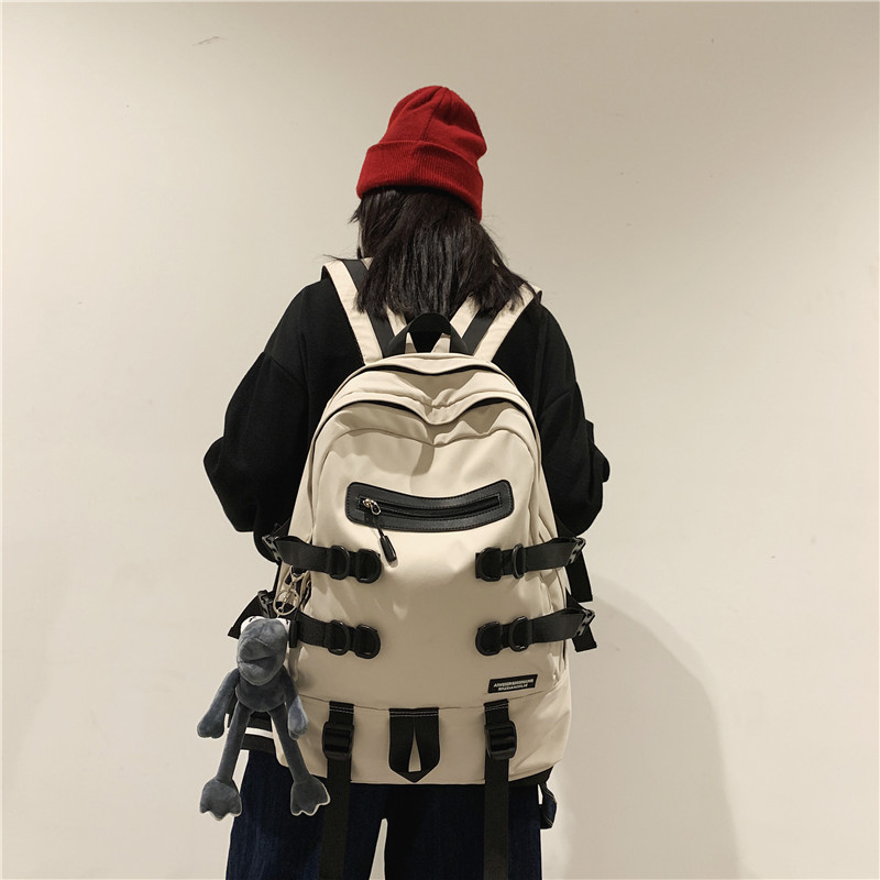 Korean Ins-style schoolbag for girls, simple and versatile, college style forest-themed student backpack, soft girl travel backpack