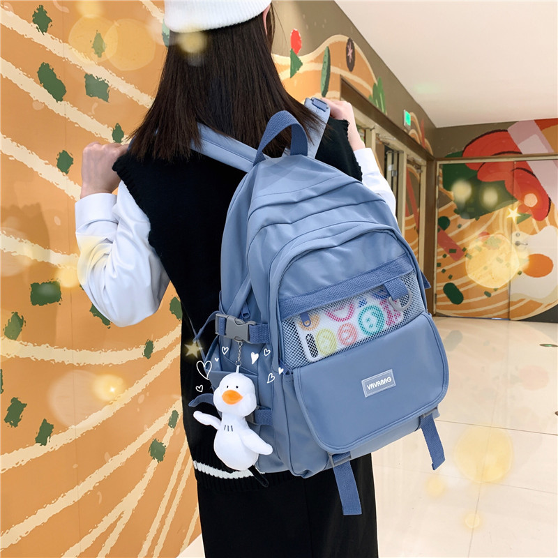 书包女韩版高中大学生原宿ulzzang百搭大容量双肩包ins背包男潮牌