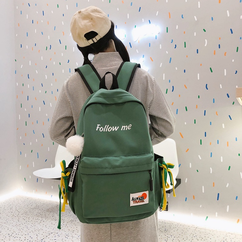 2020 Summer New middle school schoolbag, men's and women's travel backpack, new fashionable women's bag, casual double-shoulder nylon bag