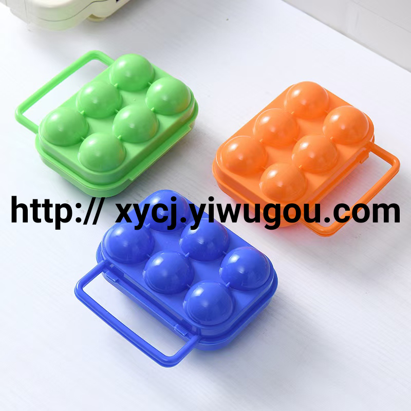 6-compartment egg box, outdoor shatterproof portable chicken and duck egg box, 6-compartment egg box, egg shatterproof storage box Specification image