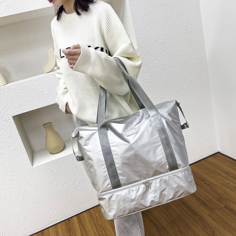 Travel bag, large handbag for women, Korean version outdoor short trip, business trip luggage bag, dry and wet separation, sports and fitness bag
