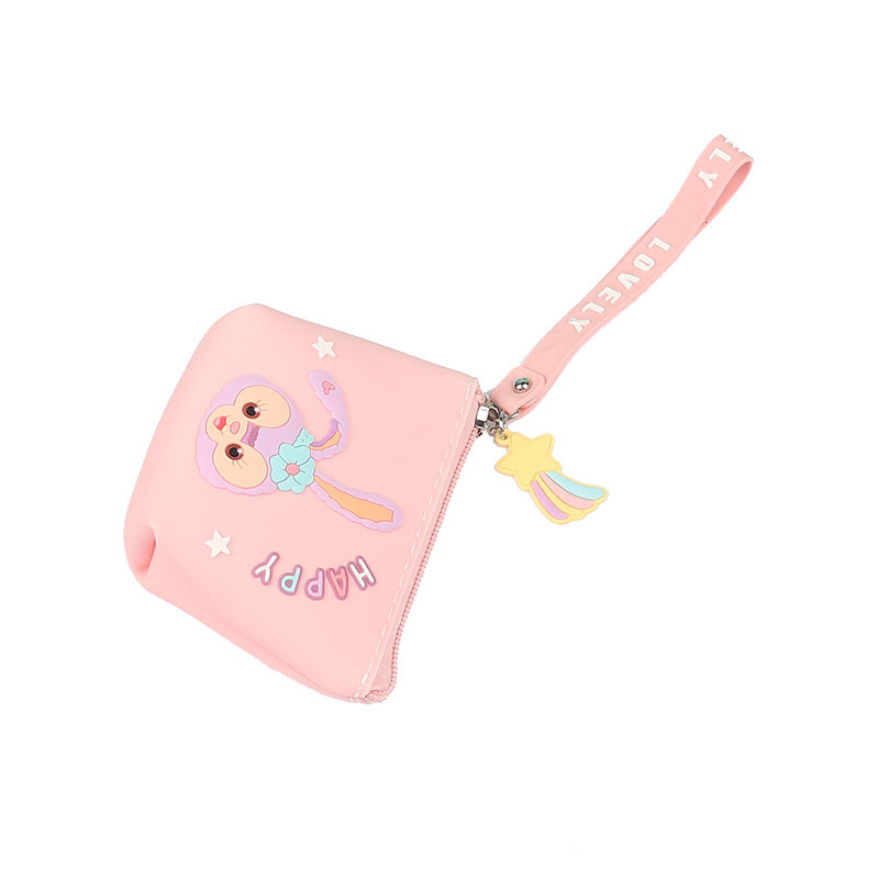 Silicone coin purse 2021 New style student small bag zipper key case card case earphone case Gift mini wallet for women Item Picture