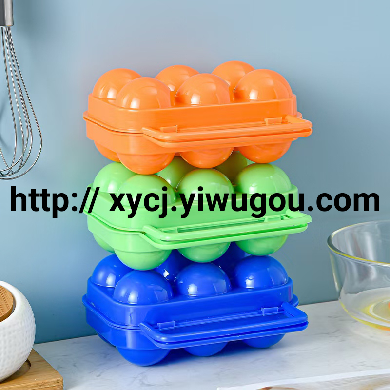 6-compartment egg box, outdoor shatterproof portable chicken and duck egg box, 6-compartment egg box, egg shatterproof storage box details Picture