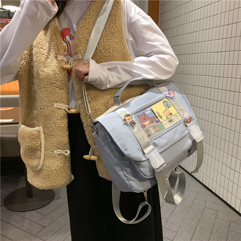 尼龙大包包女包新款2020上课韩版原宿ulzzang大容量单肩斜挎包潮