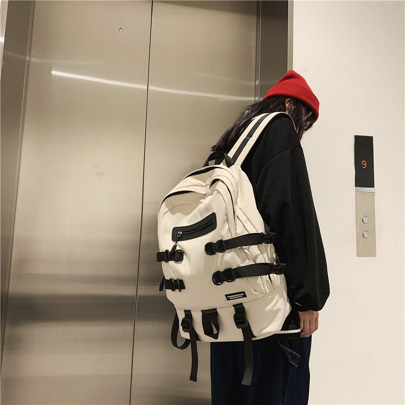 Korean Ins-style schoolbag for girls, simple and versatile, college style forest-themed student backpack, soft girl travel backpack Specification image