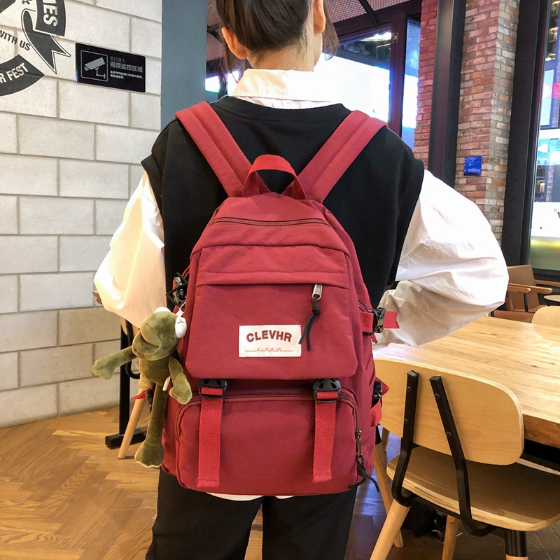 Backpack female new Korean version of vintage feeling girl schoolbag female high school students all take campus ins backpack female