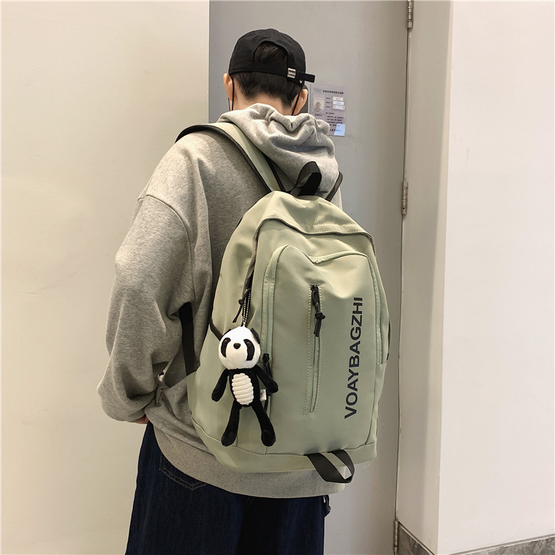 Women's casual large-capacity computer travel bag, high school and college students' backpack, men's versatile fashionable and trendy backpack details Picture