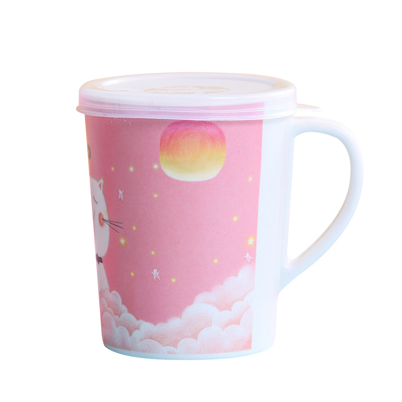 300ml bamboo fiber children's mugs, baby drinking cups, milk drink cups with handles, mother and baby store supply Item Picture