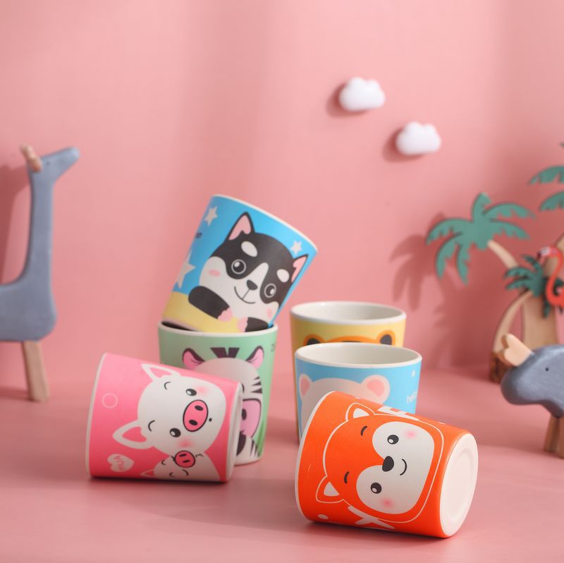 Zhimeiduo Bamboo Fiber children's drinking cups, beverage cups, baby drinking cups, mouthwash cups, mother and baby store supplies Specification image