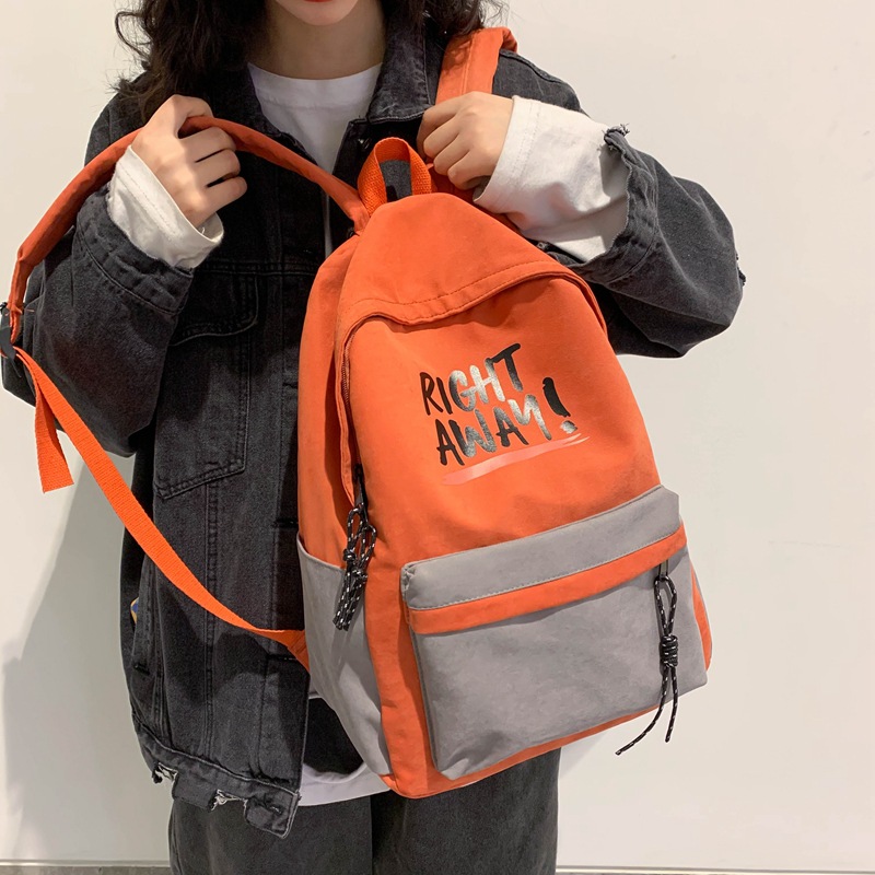 Cross-border exclusive canvas backpack for girls, 2020 Korean version student schoolbag, college style backpack, fashionable and casual travel bag Application Scenario
