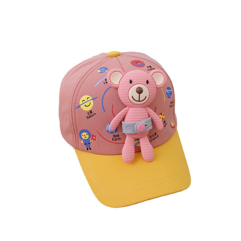 The wholesale trend of the new spring detachable little bear baby sunshade baseball caps from South Korea is in full swing Item Picture