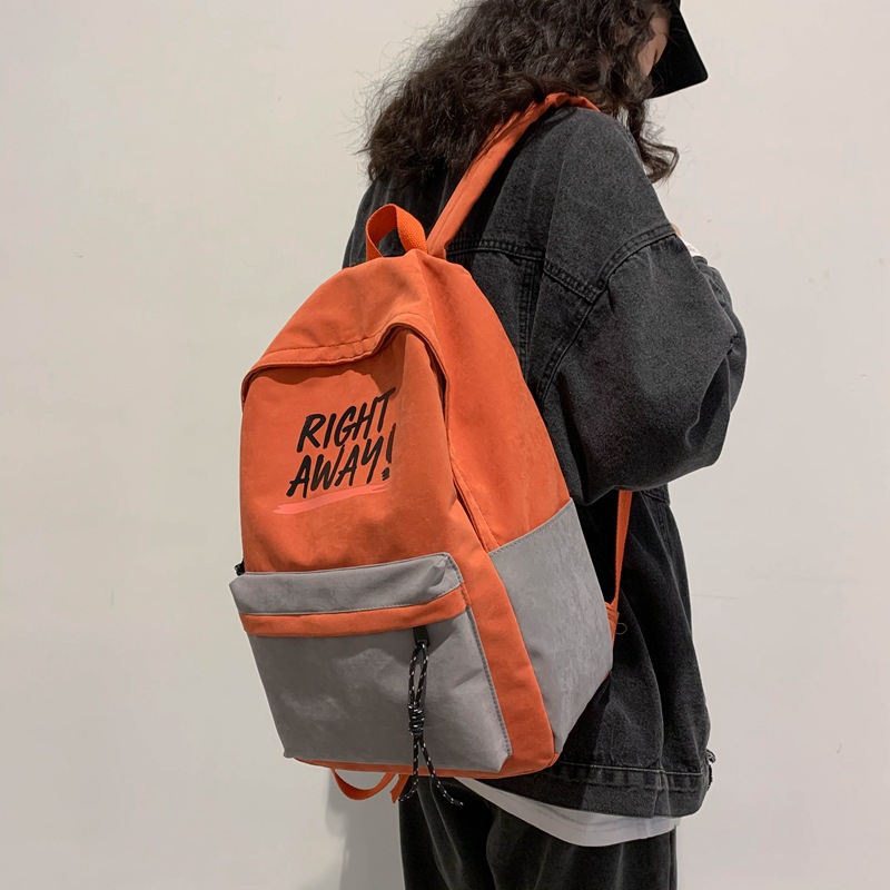 Cross-border exclusive canvas backpack for girls, 2020 Korean version student schoolbag, college style backpack, fashionable and casual travel bag