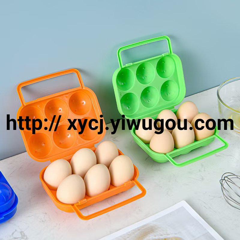 6-compartment egg box, outdoor shatterproof portable chicken and duck egg box, 6-compartment egg box, egg shatterproof storage box