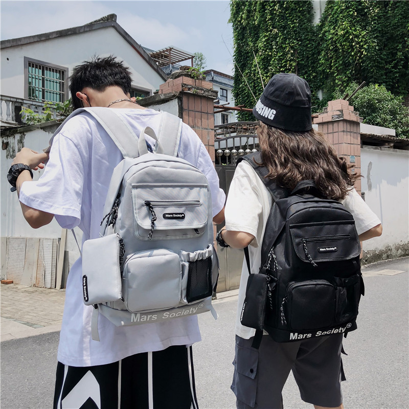 Gran capacidad hijo madre mochila para las mujeres versión coreana high school college mochila para los hombres japonés ins viento cariñoso