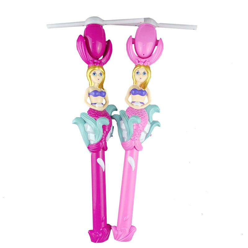 Children's luminous toys, cartoon mermaids, flashing windmills, seven-color lights, music, rotating magic wands, square street stalls Item Picture