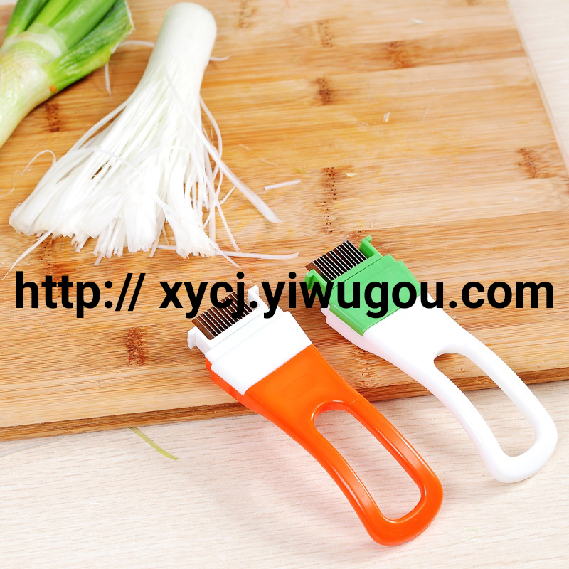 Kitchen vegetable cutting tools: Handle-type large and small scallion shred cutter, scallion flower cutter, scallion shred knife, scallion cutter