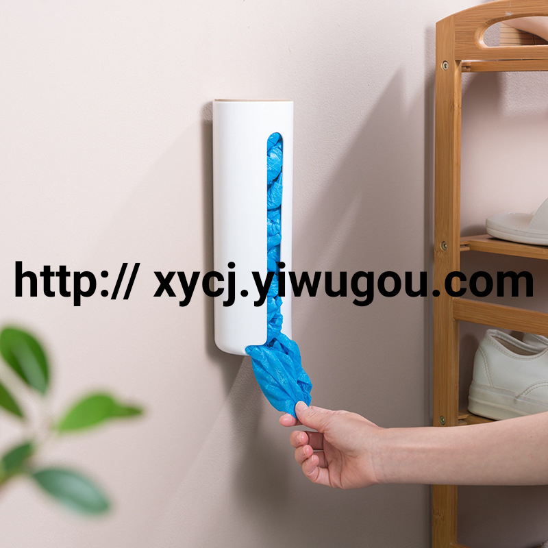 Invisible suction cup garbage bag storage box, household kitchen and bathroom plastic bag, Nordic-style shoe cover storage box Application Scenario