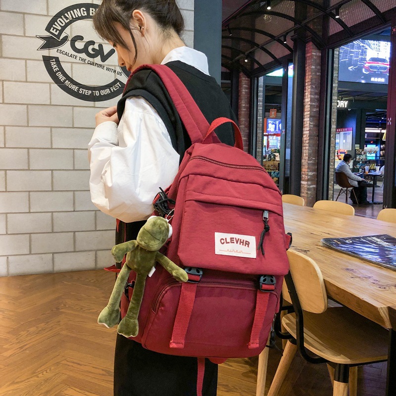 Mochila para las mujeres nuevo estilo coreano sensación vintage chica mochila escolar para las niñas de la escuela secundaria universitario versátil campus ins mochila para las mujeres Specification image