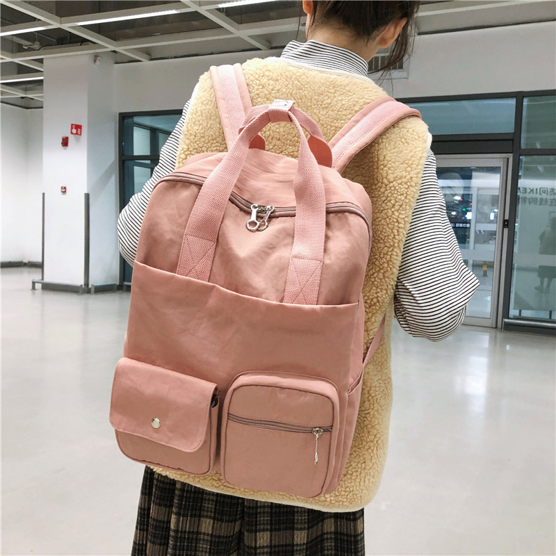 New waterproof large-capacity female Korean version high school and college student Harajuku all-in-one campus backpack for outdoor travel Specification image