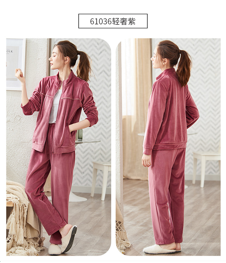 New fall/winter coral velvet pajama Lady thickened and flannel cute fairy warm pants homewear set thumbnail