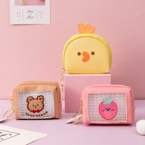 Coin purse Fabric PU silicone coin bag small cute canvas cartoon girl mini bag buckle coin bag