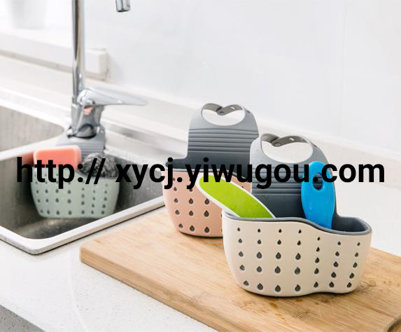 Fregadero asphalt bolsa colgante cocina rack de almacenamiento ajustable snap snap grifo esponja doble asphalt cesta colgante details Picture