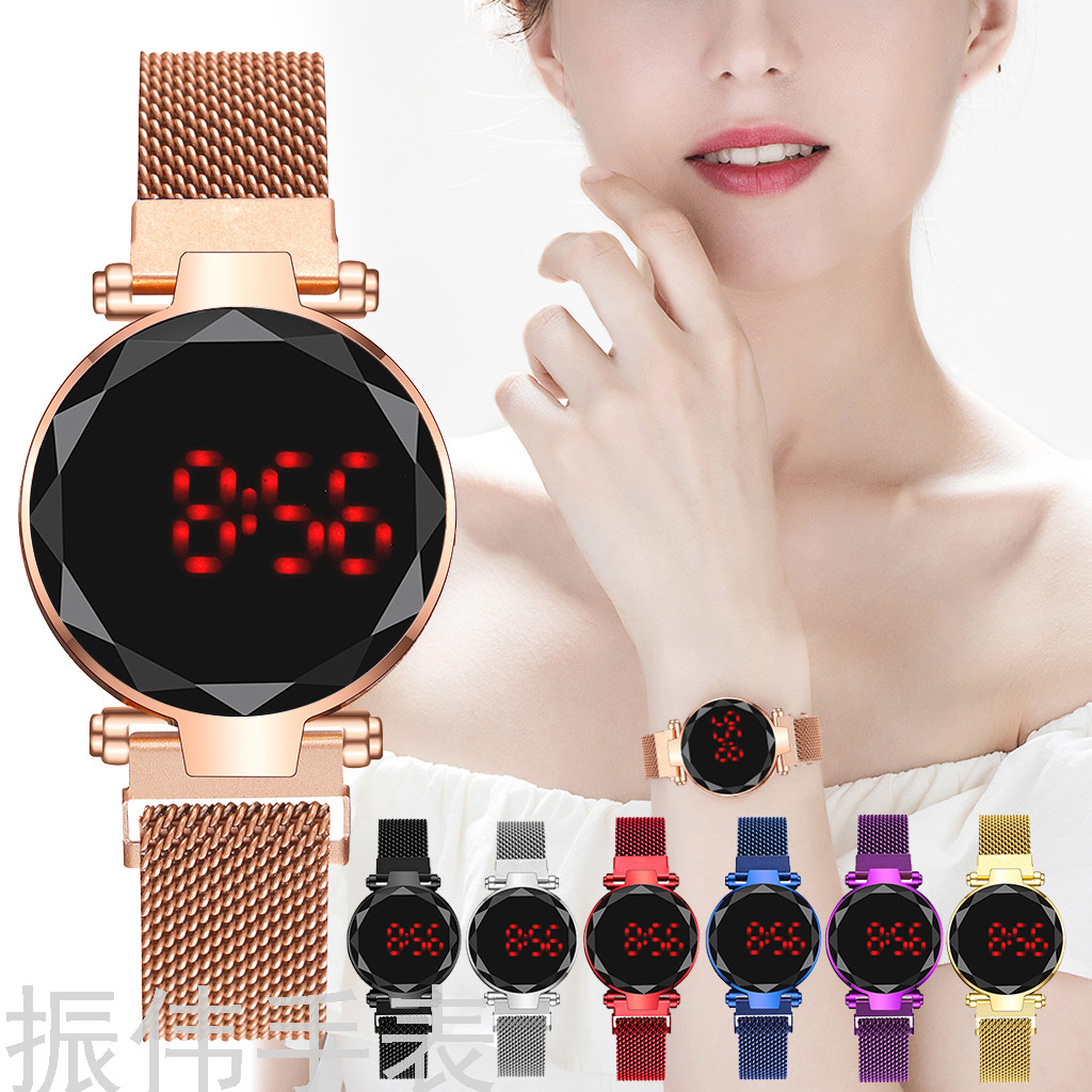New netstar LED touch screen men's and women's watch Douyin Boom star magnet watch wechat business gift watch thumbnail