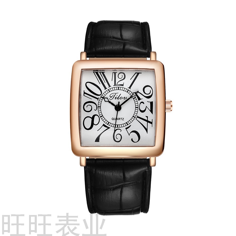 Personalized fashion trend Replica quartz watch Women's large digital scale Square dial Women's watch Student watch