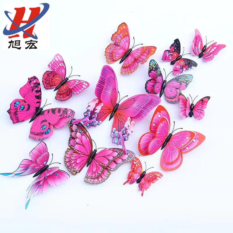 Double-layer butterfly pin simulation three-dimensional double-layer butterfly fridge magnet decoration PVC cute magnet cartoon ins Application Scenario