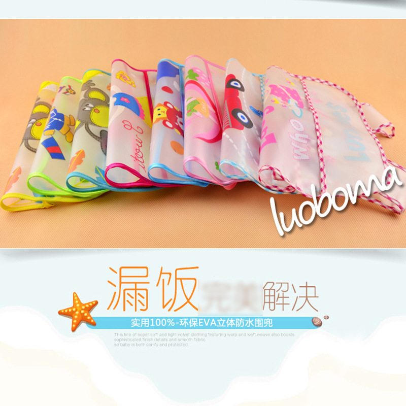 Customized wholesale of new three-dimensional saliva wipes, baby bibs, children and babies, EVA waterproof bibs Application Scenario