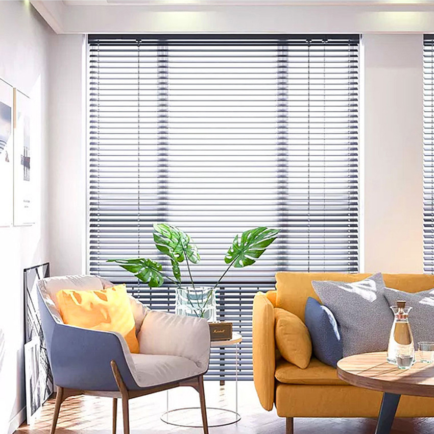 Aluminum alloy blinds, kitchen and bathroom roller blinds, office partition blinds, light-blocking, sun-blocking, sun-blocking, water-proof and stain-proof details Picture