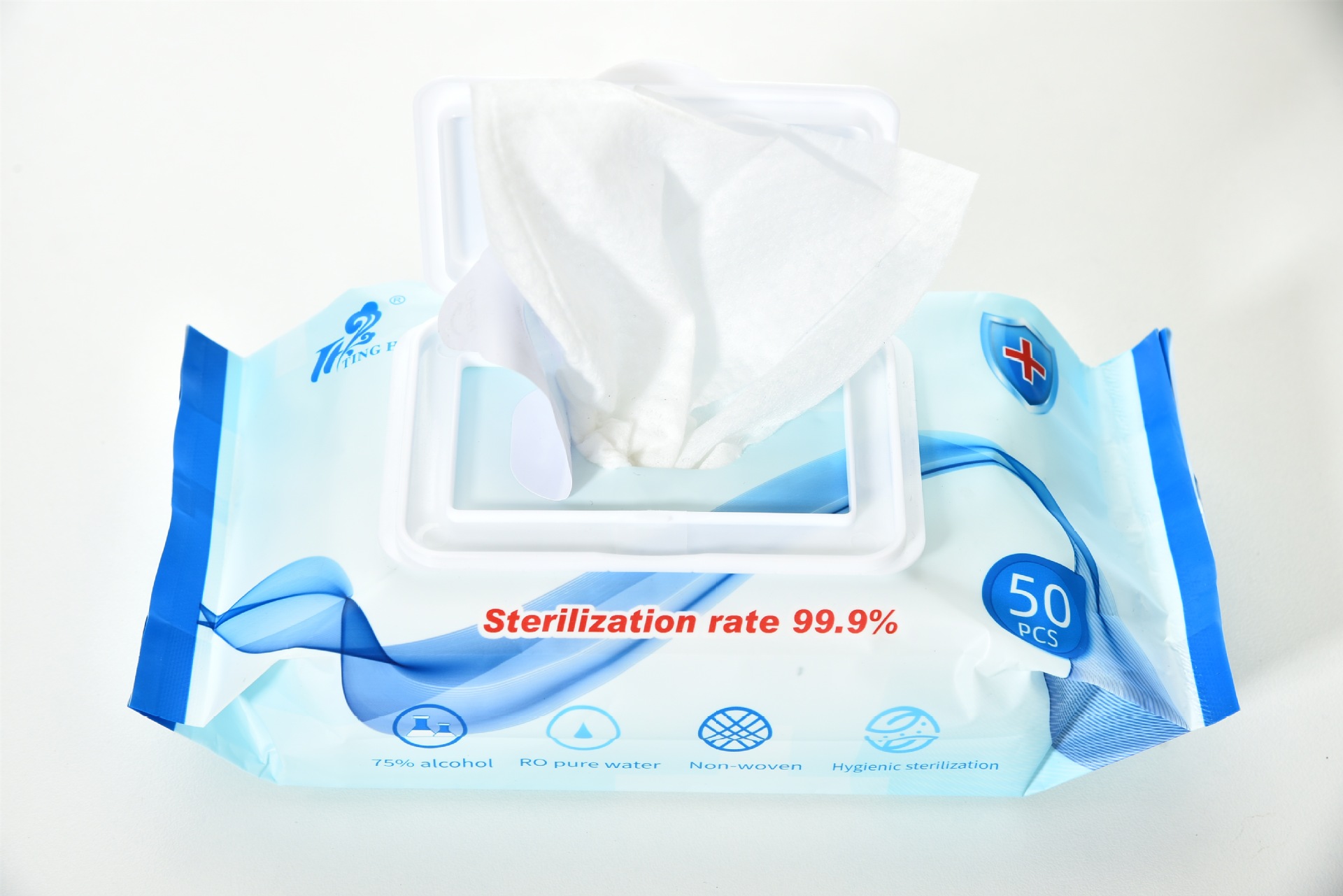 Wholesale of English version wet wipes: 75% alcohol disinfectant wet wipes, 50 pieces each, sterilizing and disinfecting wet wipes Application Scenario