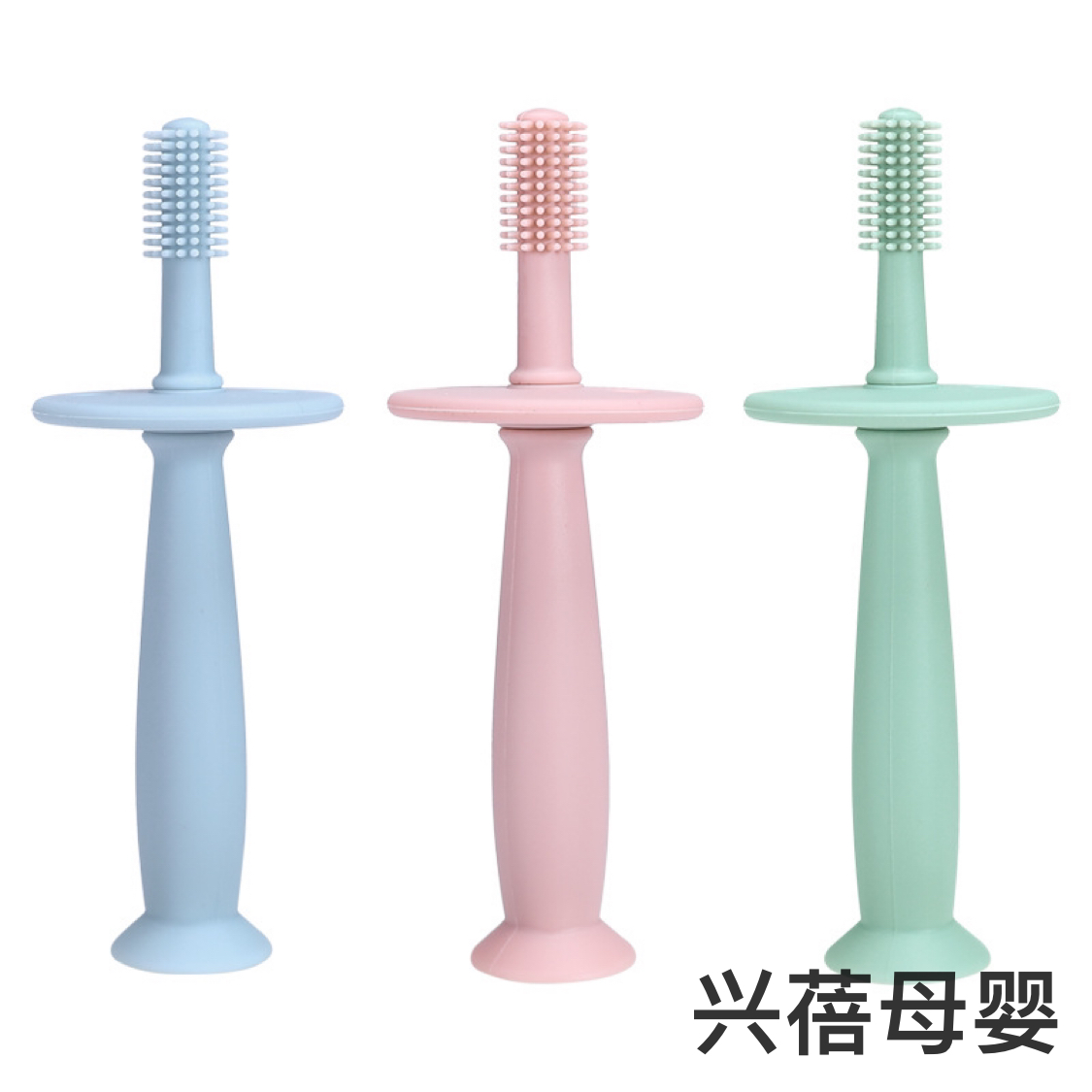 Silicone toothbrushes for toddlers, baby teeth gel, children's milk teeth brush, tongue coating cleaning, baby products, teeth gel Application Scenario