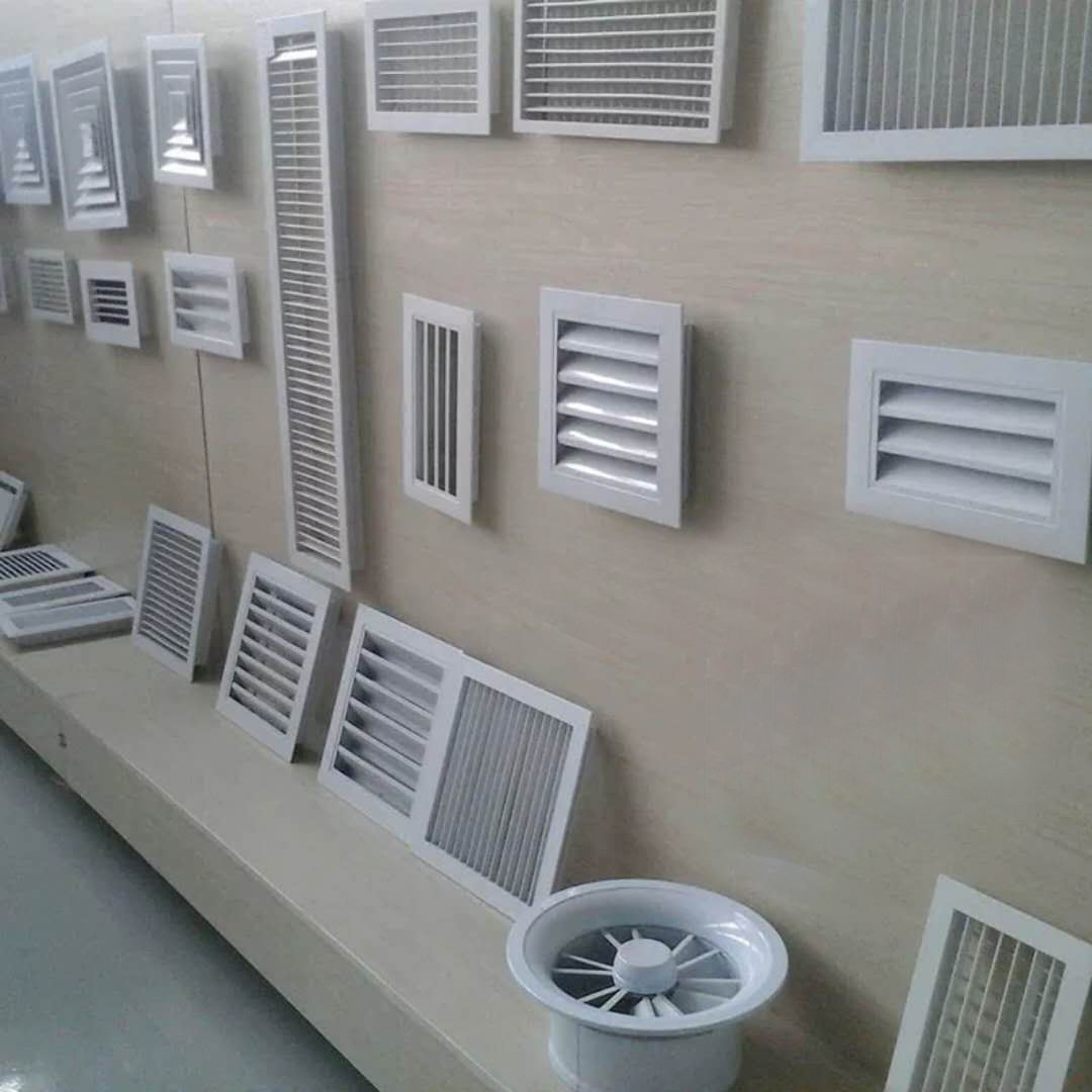 Custom-made air conditioning louver ventilation outlets, aluminum alloy ventilation and rainproof louvers, manual double-layer and single-layer