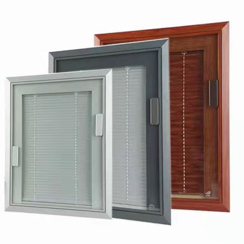 Single-glass magnetic control blinds, sunroom, office, bathroom, built-in aluminum alloy blinds Application Scenario