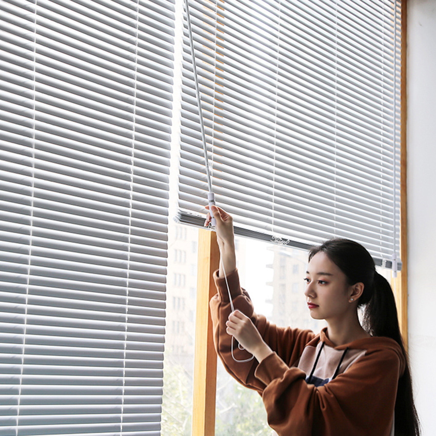 Aluminum alloy blinds, kitchen and bathroom roller blinds, office partition blinds, light-blocking, sun-blocking, sun-blocking, water-proof and stain-proof Specification image