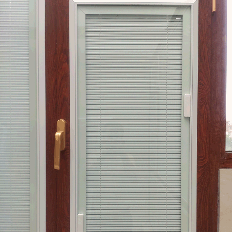 Single-glass magnetic control blinds, sunroom, office, bathroom, built-in aluminum alloy blinds details Picture
