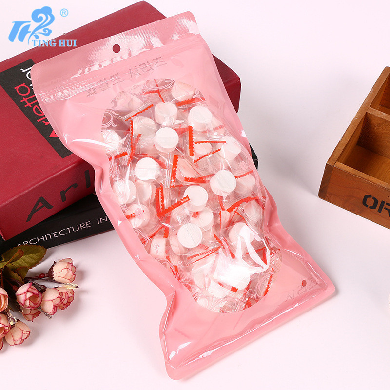 Disposable compressed non-woven face towel DIY candy granule beauty facial towel travel compressed towel wholesale