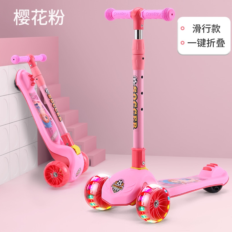 Children 's scooter that can be ridden and slid: 1-3-6 years old three-in-one toy car for boys and girls, three-wheeled children' s walking bike Item Picture