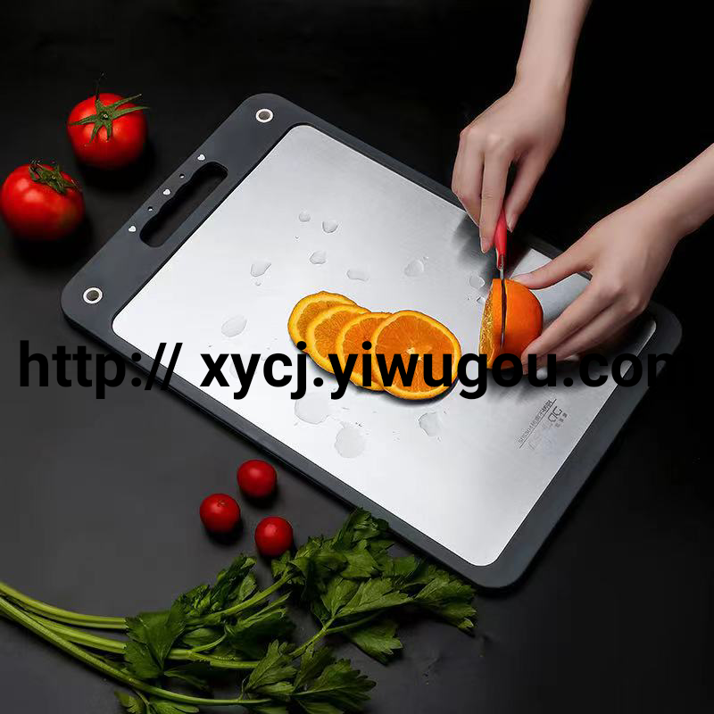 Stainless steel 304 thickened cutting board, antibacterial classified chopping board, kitchen dough kneading table, children's complementary food table, classified plastic cutting board